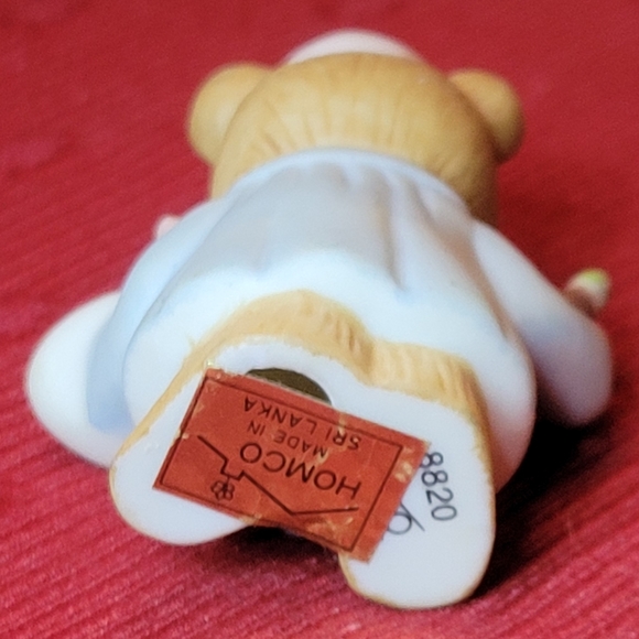 Vtg Mini Homco Professional Series #8820 Porcelain Bear Painter Artist Figurine - Picture 5 of 5